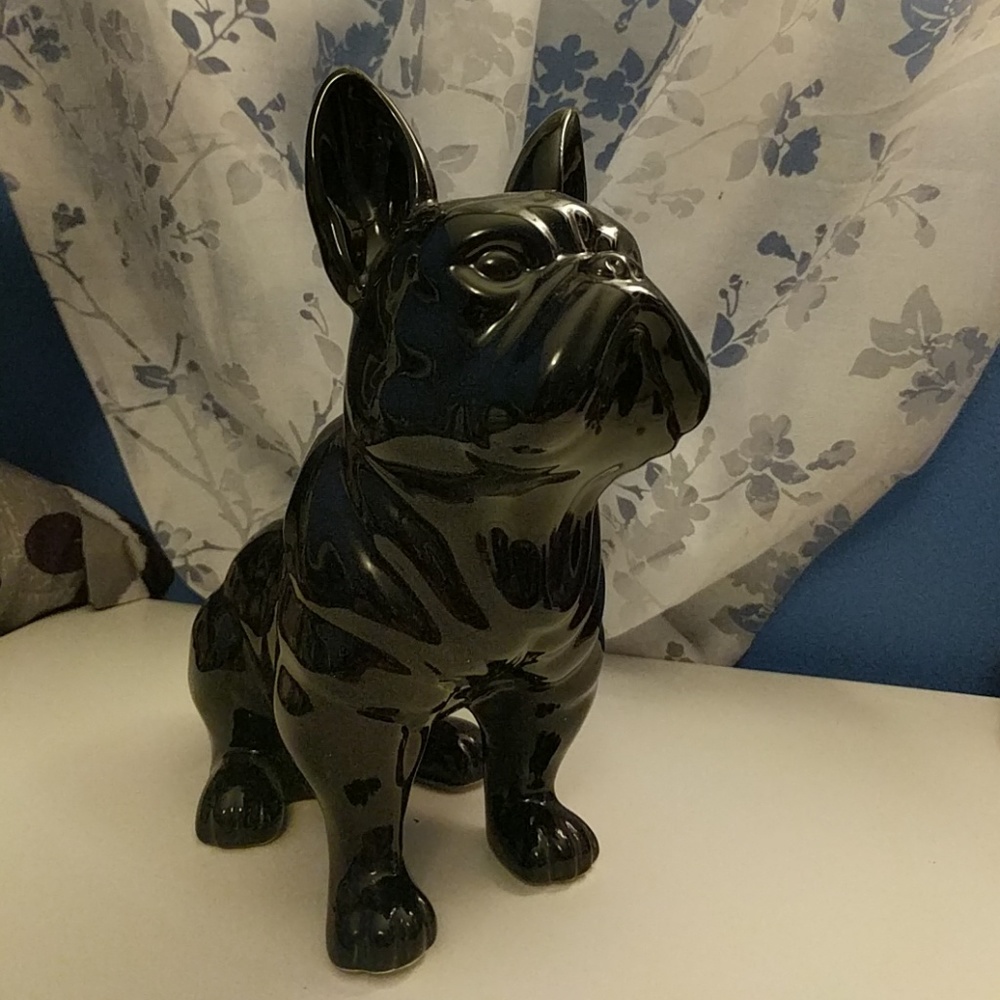 Black Porcelain Bulldog
